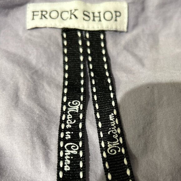 Frock Shop SZ M Light Gray Print Dress 60"s Feminine Art to Wear Vintage - Picture 6 of 7